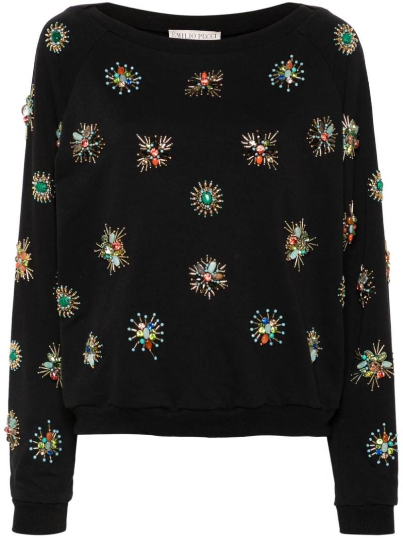 PUCCI embroidered sweatshirt - Black von PUCCI