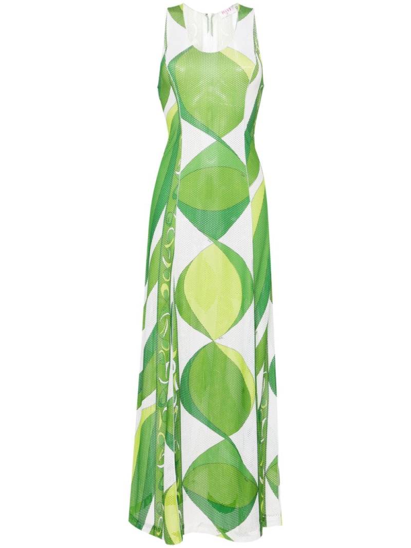 PUCCI flared mesh maxi dress - Green von PUCCI