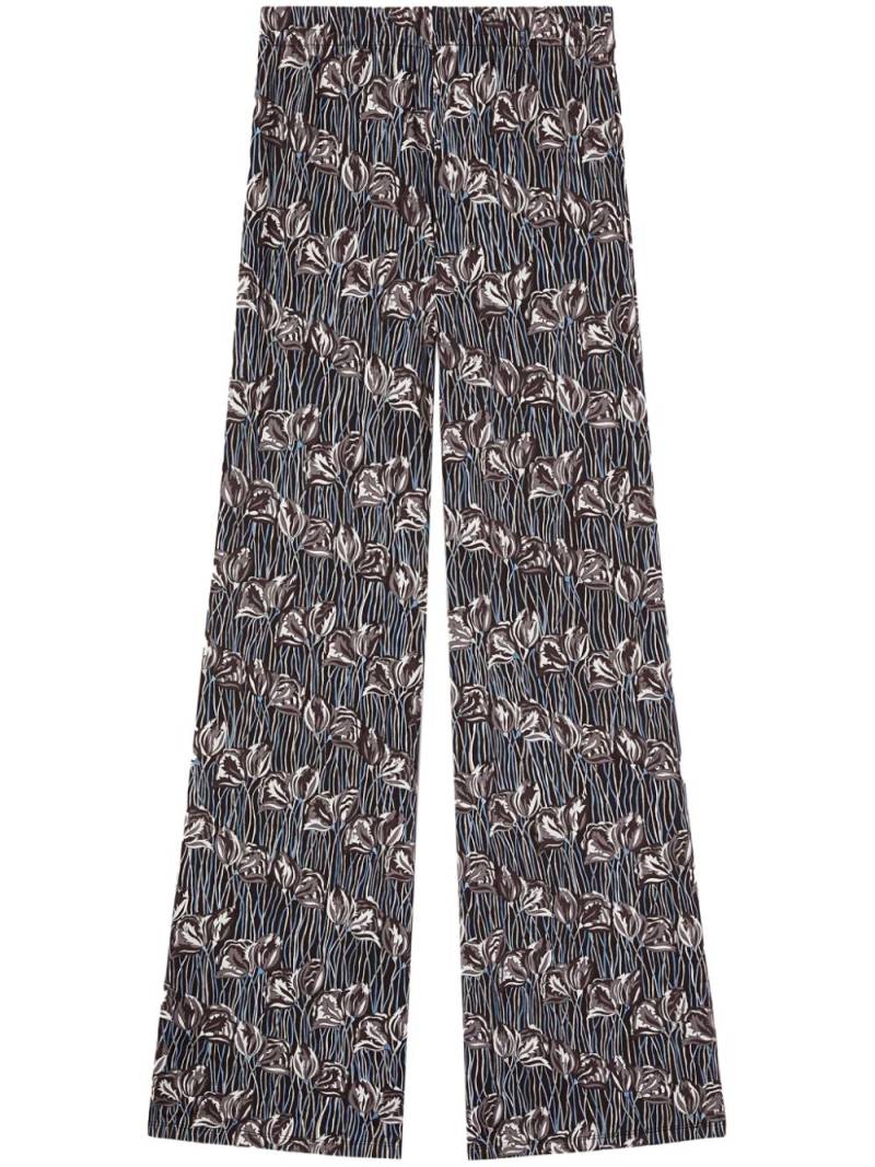 PUCCI floral print straight-legged trousers - Grey von PUCCI