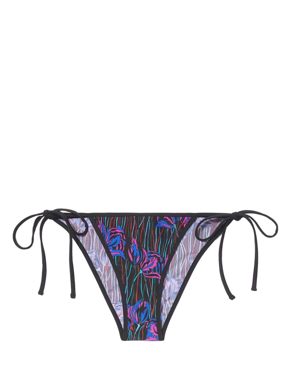 PUCCI floral print tied bikini bottom - Black von PUCCI