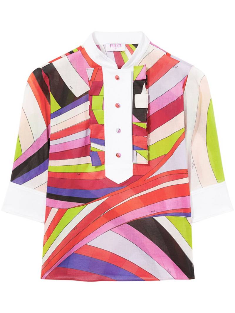 PUCCI geometric-print short-sleeve top - Pink von PUCCI