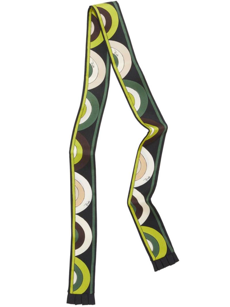 PUCCI geometric-print twill scarf - Green von PUCCI