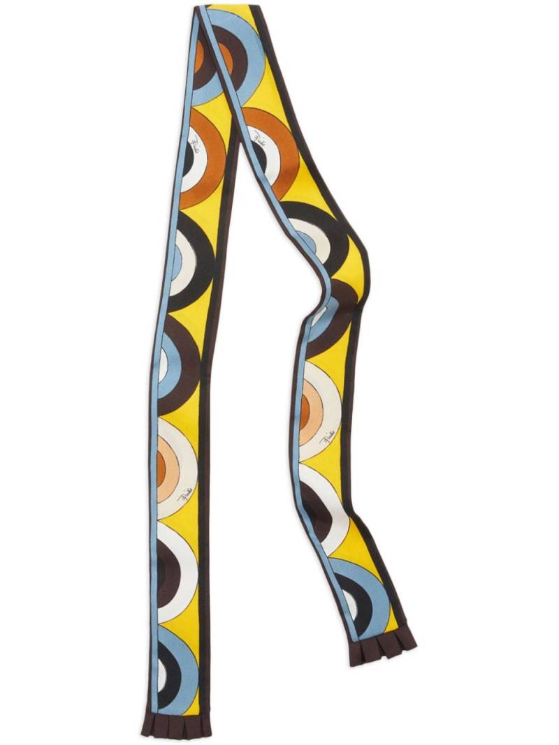 PUCCI geometric-print twill scarf - Yellow von PUCCI