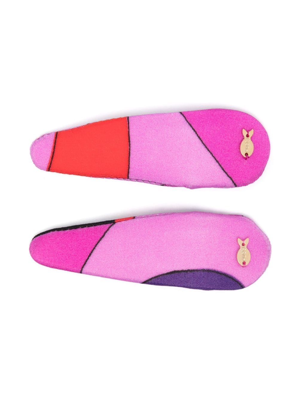 PUCCI geometric-printed hair clips (set of two) - Pink von PUCCI