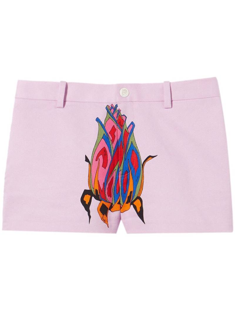 PUCCI graphic-print cotton shorts - Pink von PUCCI