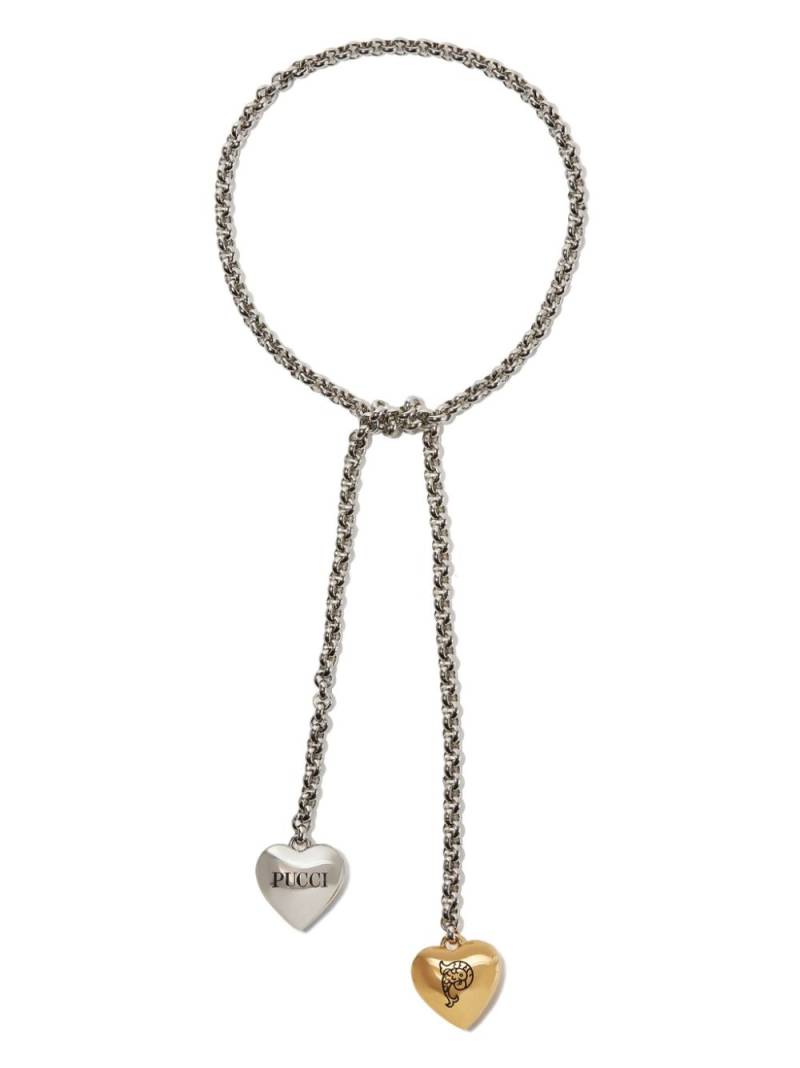 PUCCI heart-charm rolo-chain necklace - Silver von PUCCI