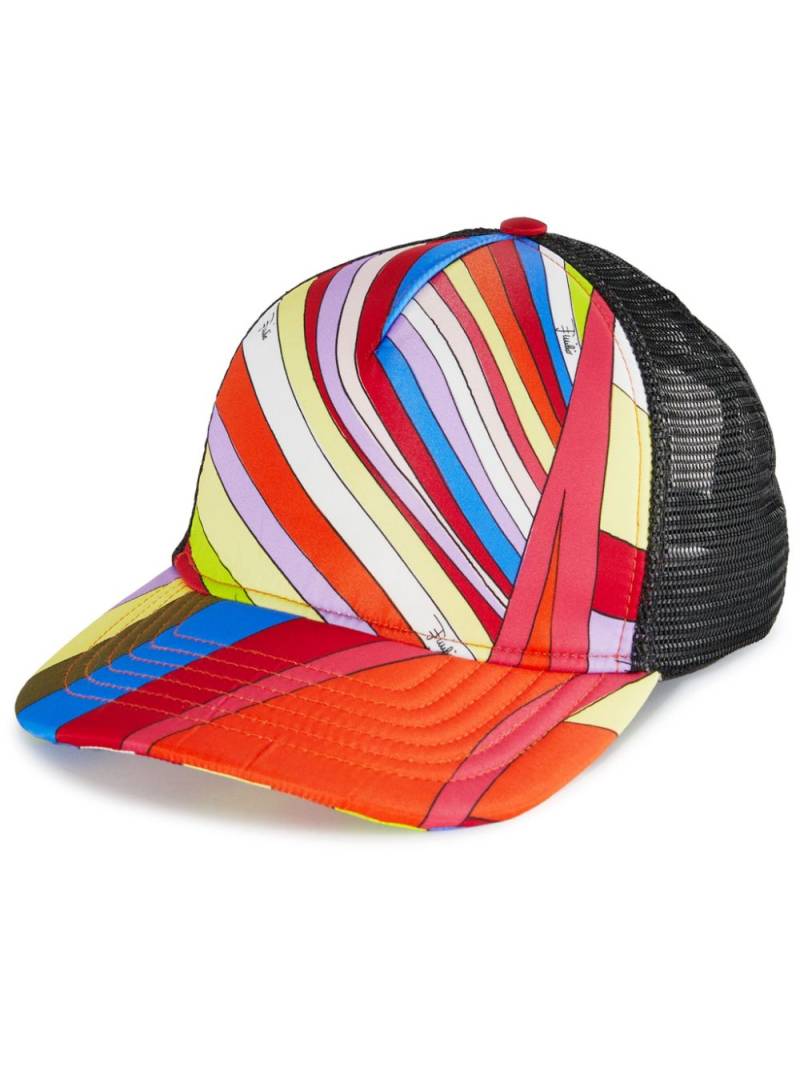 PUCCI iride-print mesh cap - Red von PUCCI