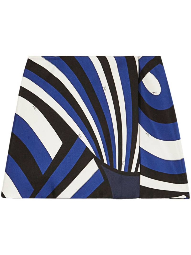 PUCCI iride-print silk skirt - Blue von PUCCI