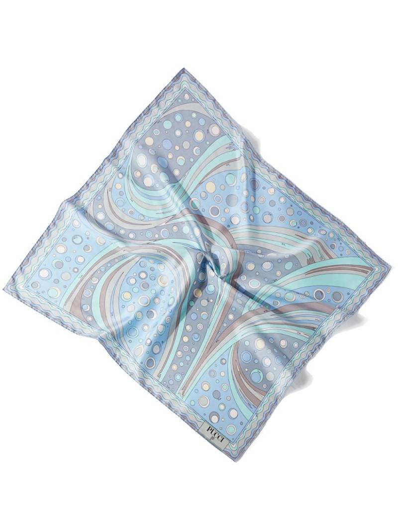 PUCCI large Fontane-print silk scarf - Blue von PUCCI