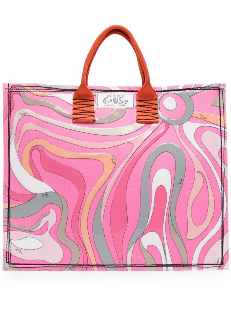 PUCCI large Marmo-print tote bag - Pink von PUCCI