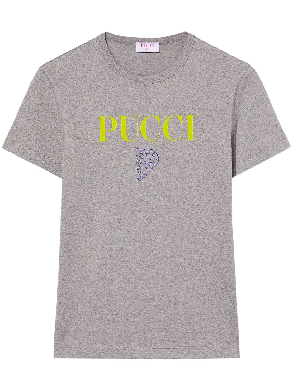 PUCCI logo-print cotton T-shirt - Grey von PUCCI
