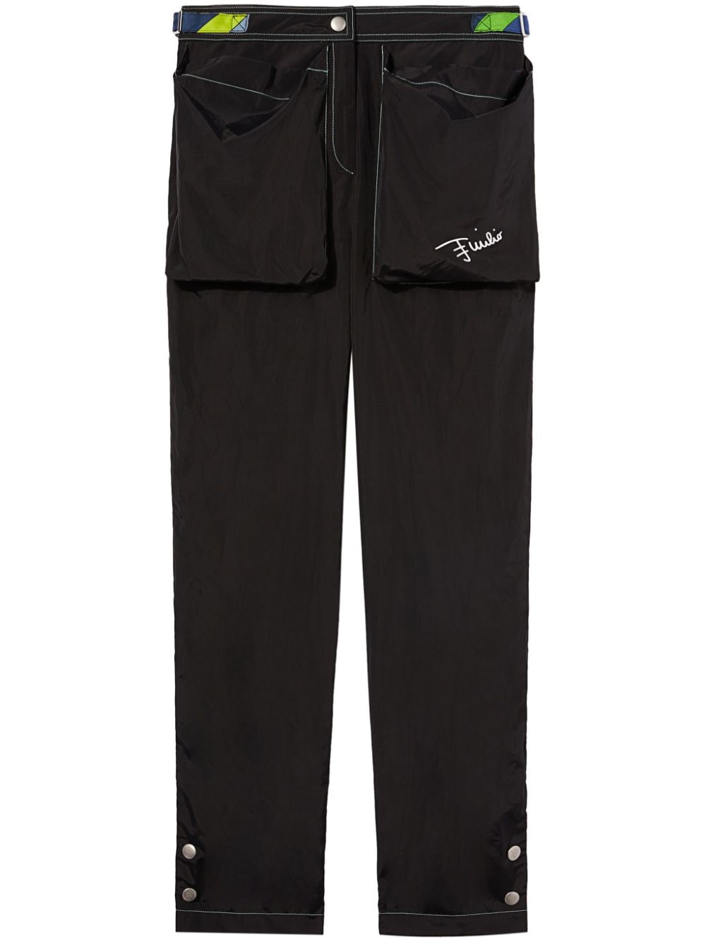 PUCCI logo-print high-waisted trousers - Black von PUCCI