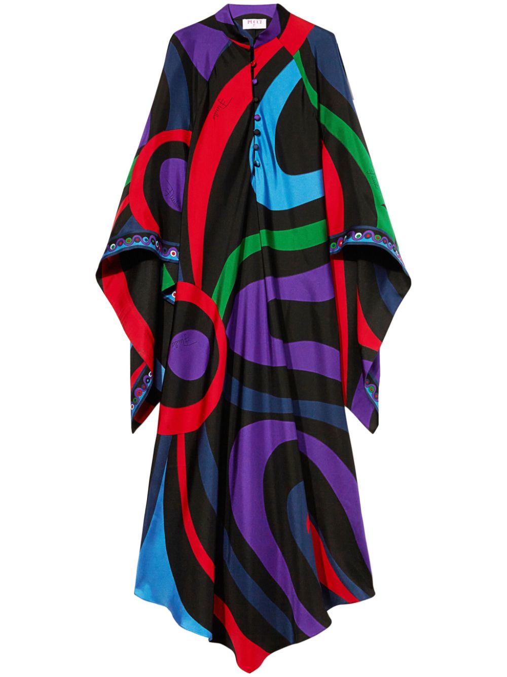 PUCCI marmo-print kaftan - Black von PUCCI