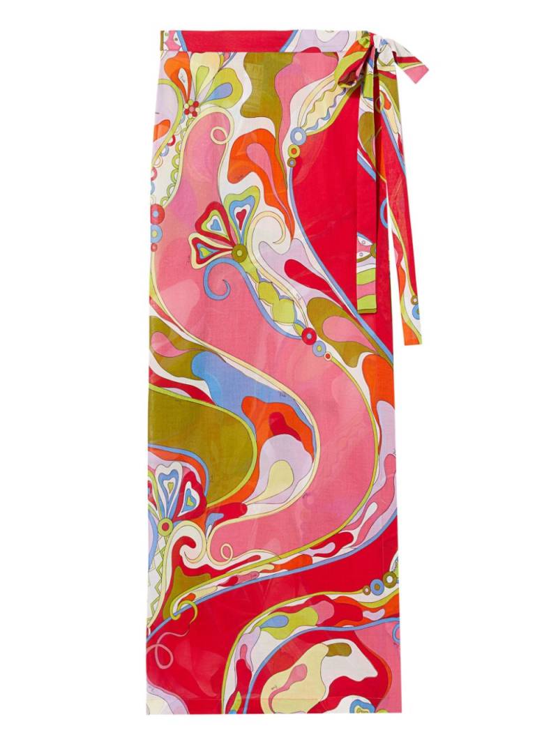 PUCCI orchidee-print wrap skirt - Pink von PUCCI