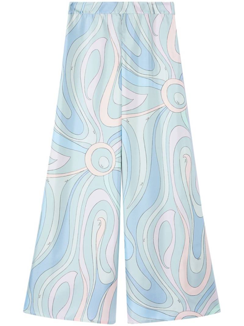 PUCCI printed silk twill trousers - Blue von PUCCI