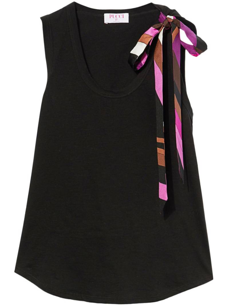 PUCCI scoop-neck jersey tank top - Black von PUCCI