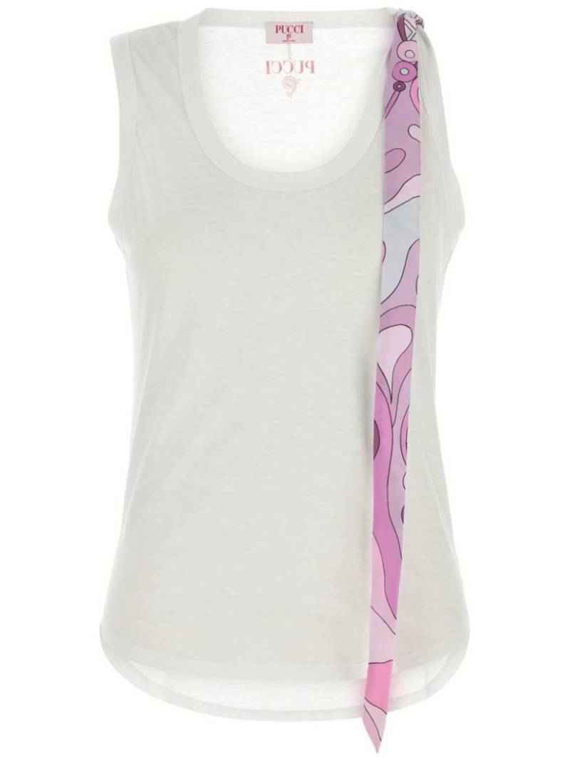 PUCCI scraf-detail tank top - White von PUCCI