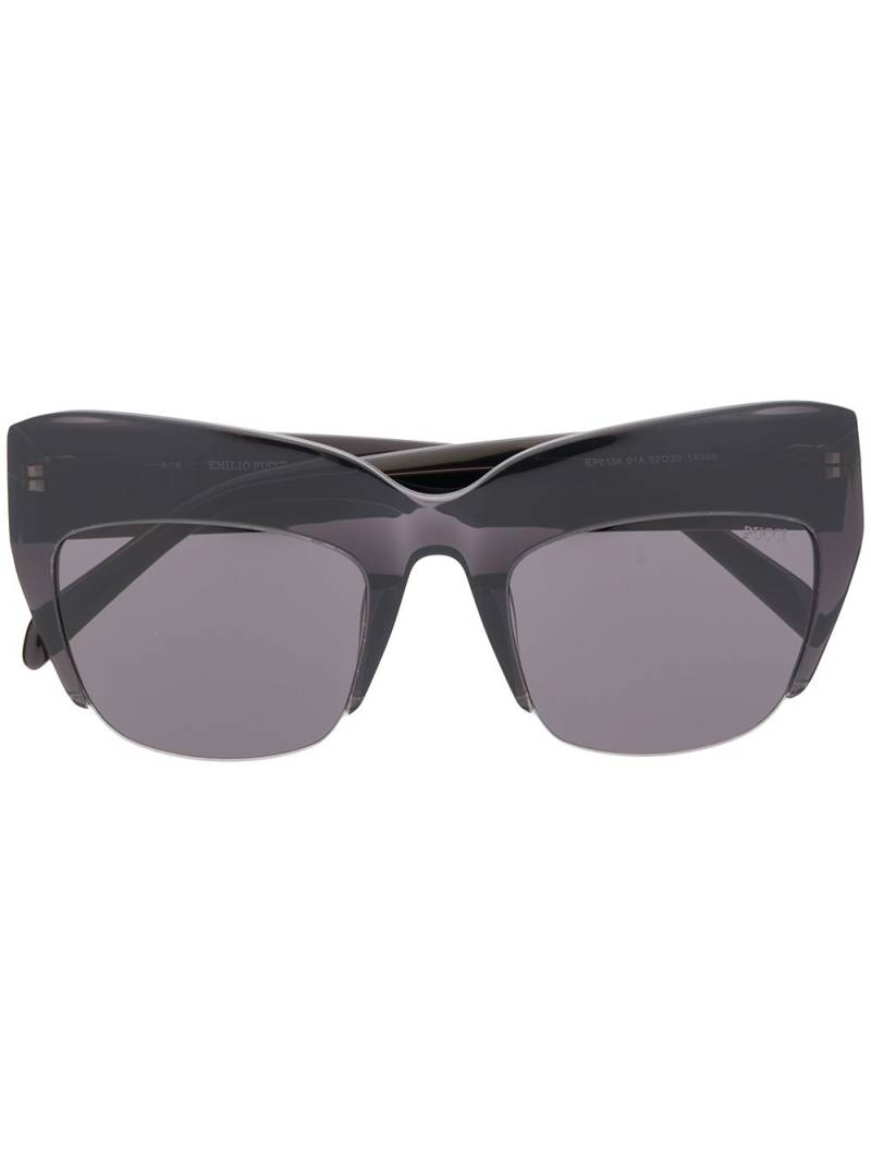 PUCCI semi-rimless oversized frame sunglasses - Black von PUCCI