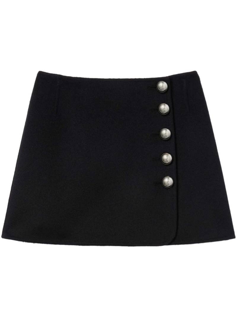 PUCCI side-button fastening wool miniskirt - Black von PUCCI