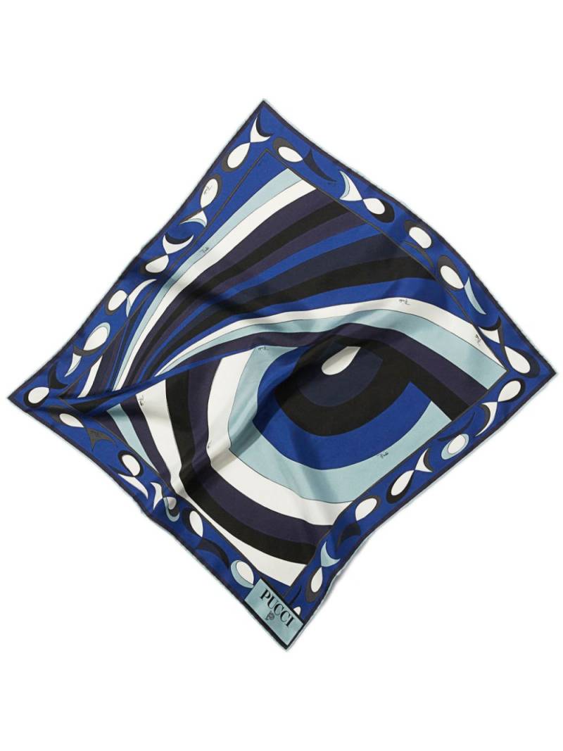 PUCCI small Iride-print silk scarf - Blue von PUCCI