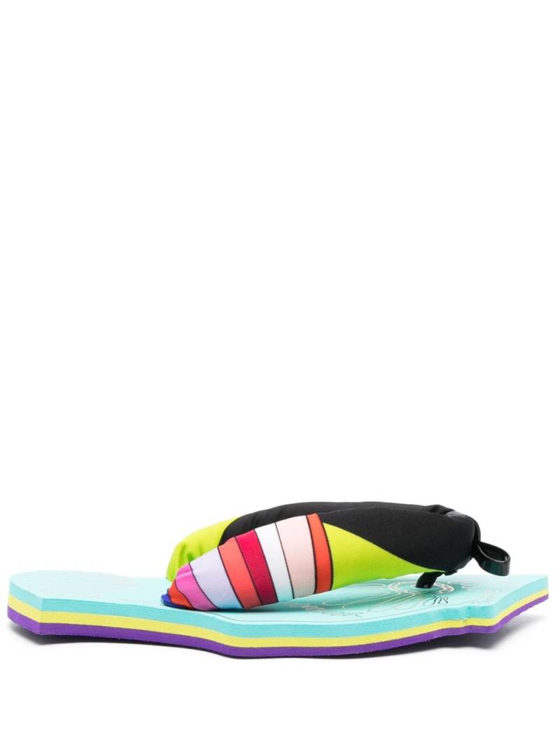 PUCCI striped open-toe flip flops - Blue von PUCCI