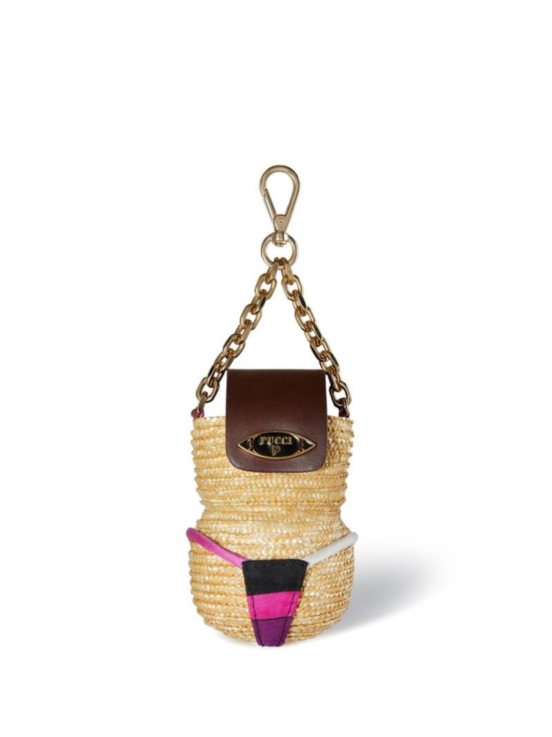 PUCCI woven leather key chain - Neutrals von PUCCI