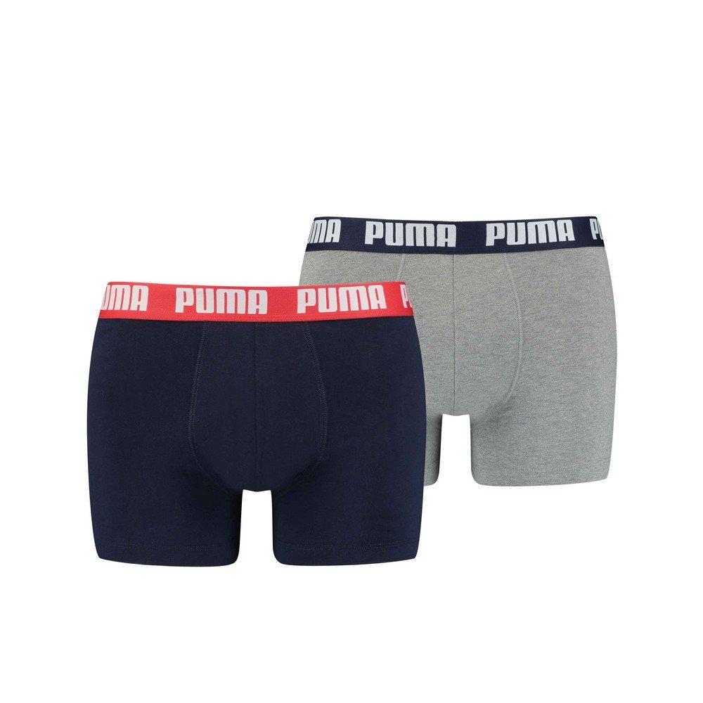 Puma - Basic Boxershorts (2erPack), für Herren, Grau, Größe XL von Puma