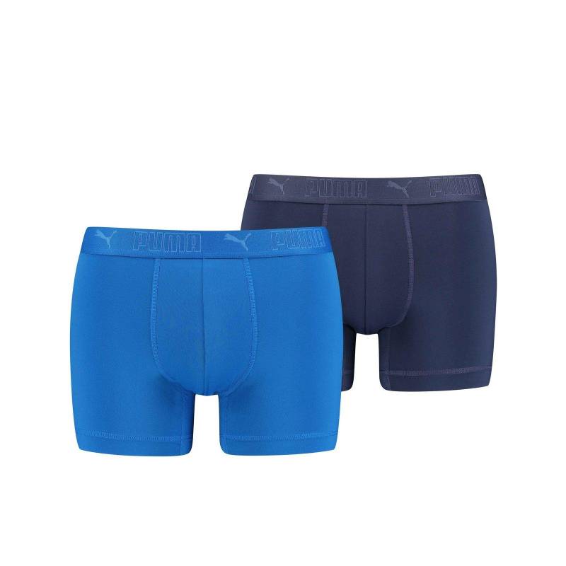 Puma - Boxershorts Aktiv(2erPack), für Herren, Blau, Größe M von Puma