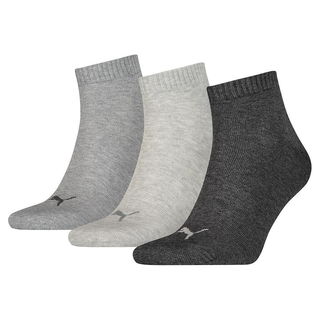 Puma - Kurzsocken Erwachsene, 3erPack, für Damen, Grau, Größe 46 von Puma