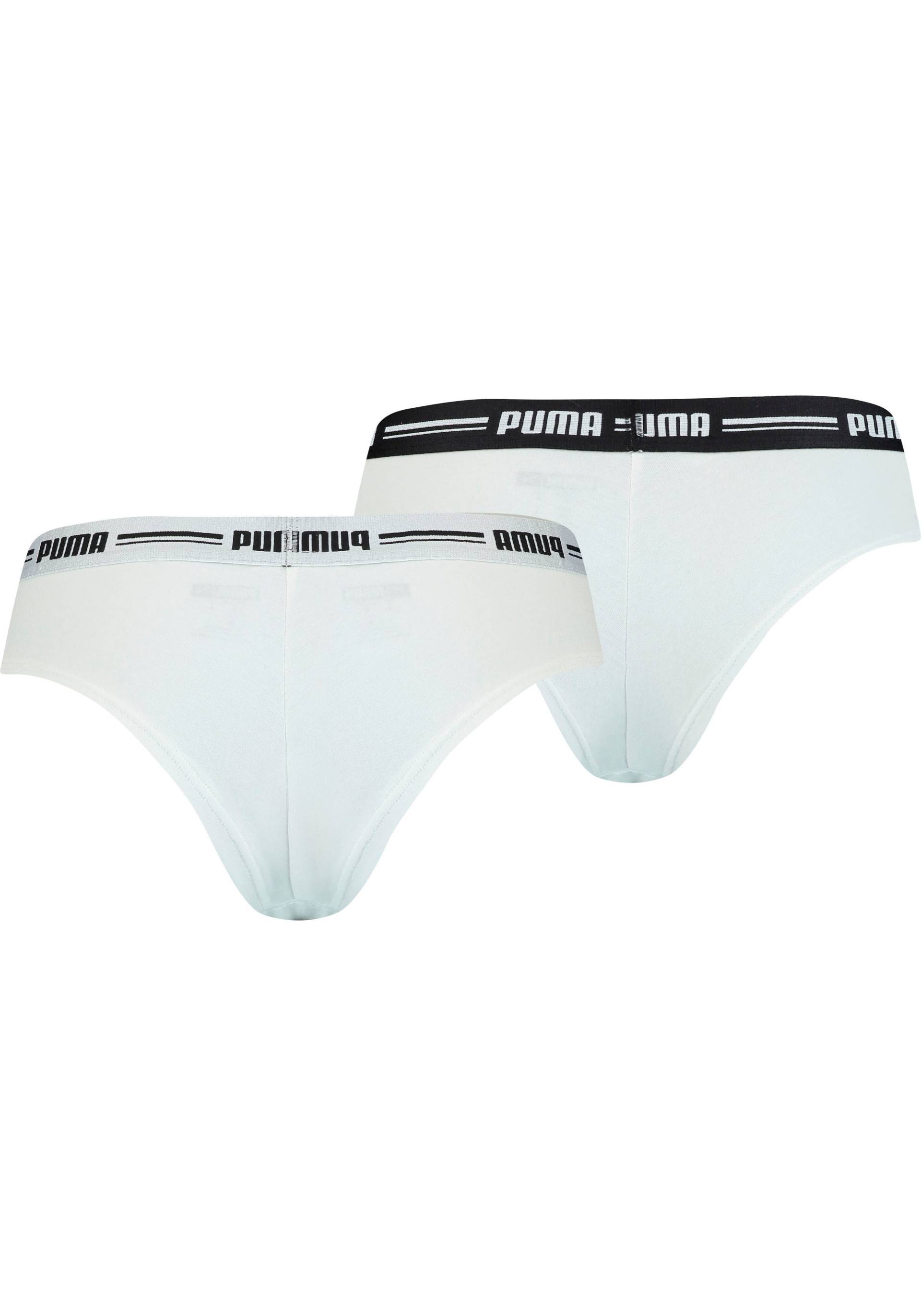 PUMA Brasilslip »PUMA WOMEN BRAZILIAN 2P HANG«, (2er Pack), mit weichem Logobündchen von PUMA