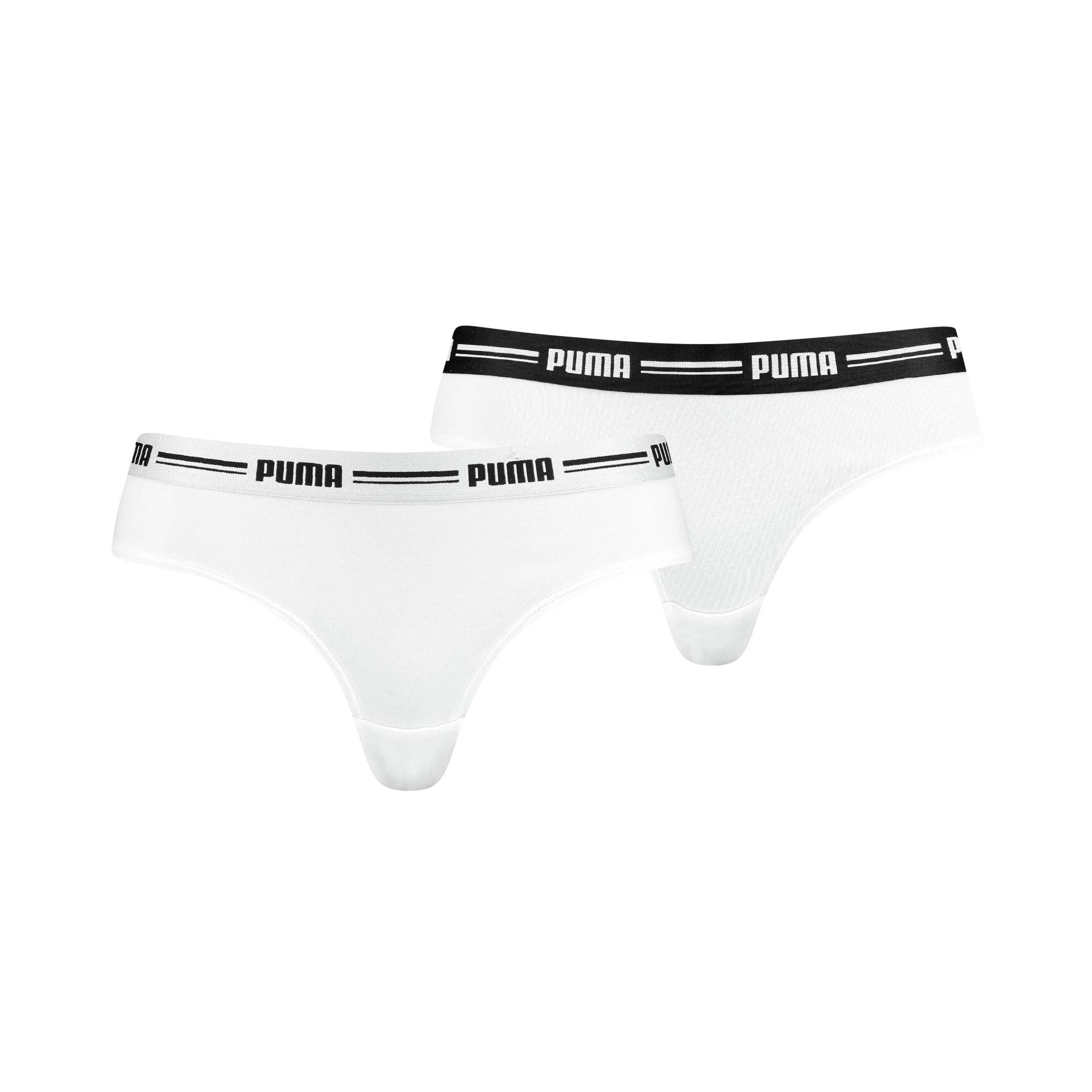 PUMA Brasilslip »PUMA WOMEN BRAZILIAN 2P PACK«, (2er Pack), Breiter elastischer Logobund von PUMA