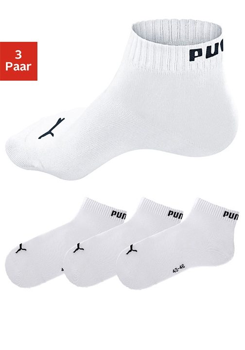 PUMA Kurzsocken, (3 Paar), mit Rippbündchen von PUMA