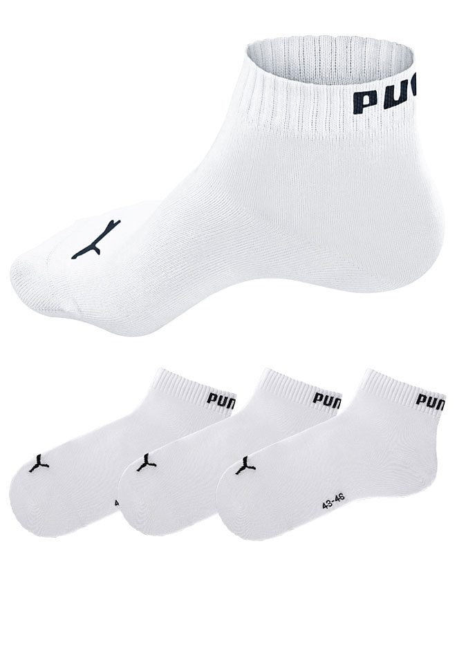 PUMA Kurzsocken, (3 Paar), mit Rippbündchen von PUMA