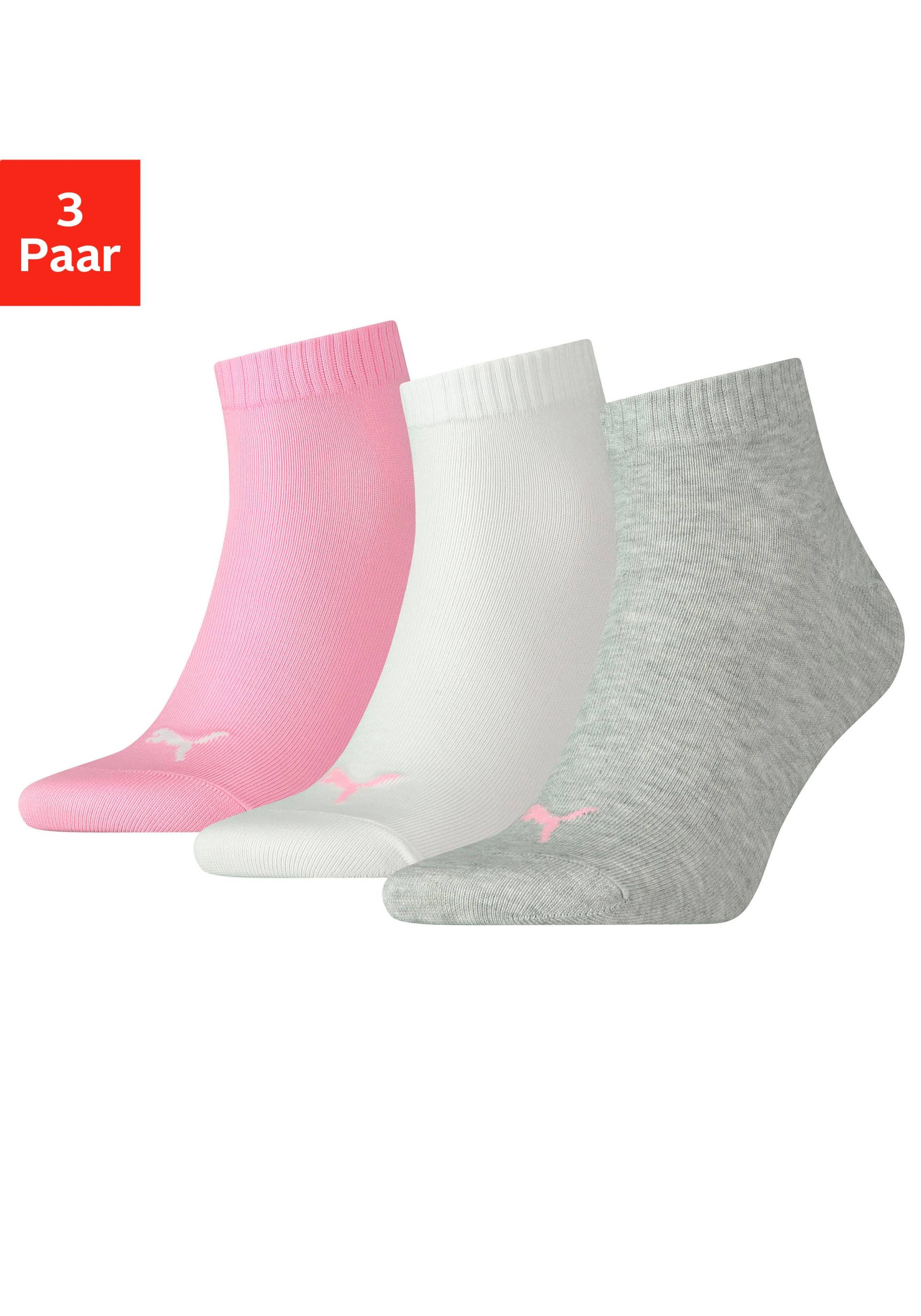 PUMA Kurzsocken, (3 Paar), mit Rippbündchen von PUMA