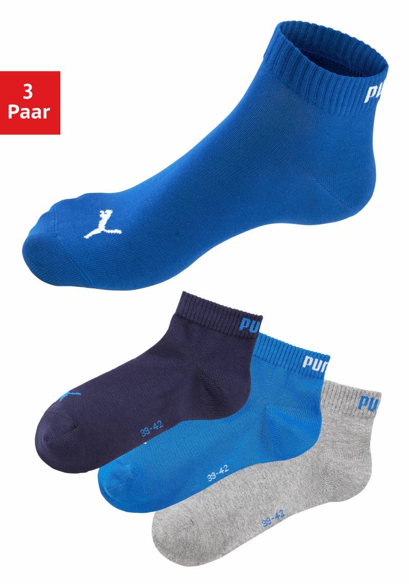 PUMA Kurzsocken, (3 Paar), mit Rippbündchen von PUMA