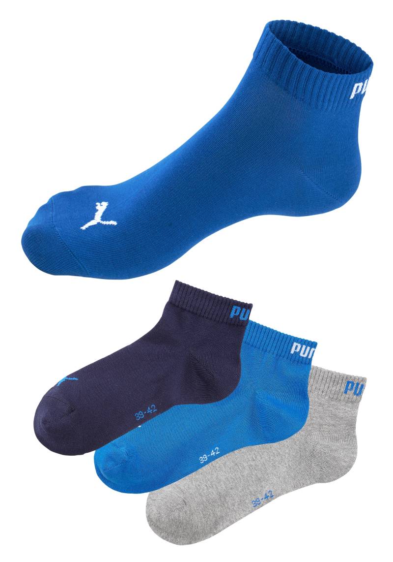 PUMA Kurzsocken, (3 Paar), mit Rippbündchen von PUMA