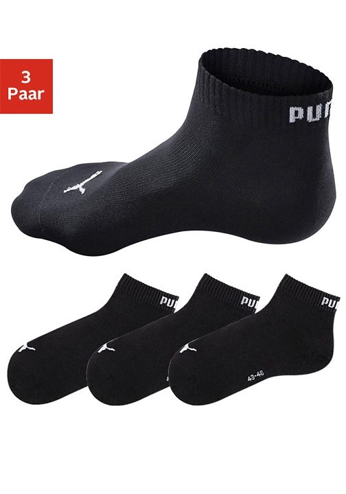 PUMA Kurzsocken, (3 Paar), mit Rippbündchen von PUMA