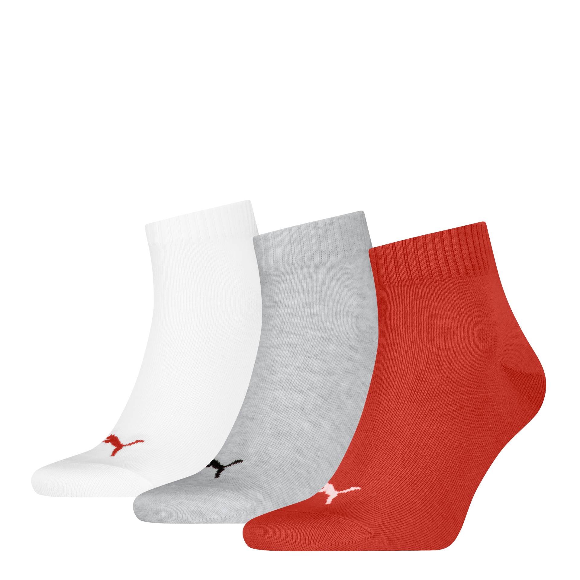 PUMA Kurzsocken »PUMA UNISEX QUARTER PLAIN 3P«, (3 Paar, 3 Paar), mit kleinem Logo von PUMA