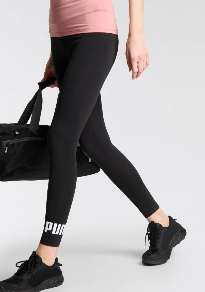 PUMA Leggings »ESS NO. 1 LOGO LEGGINGS«, angenehmer Baumwollmix, für Fitness, Sport und Freizeit von PUMA