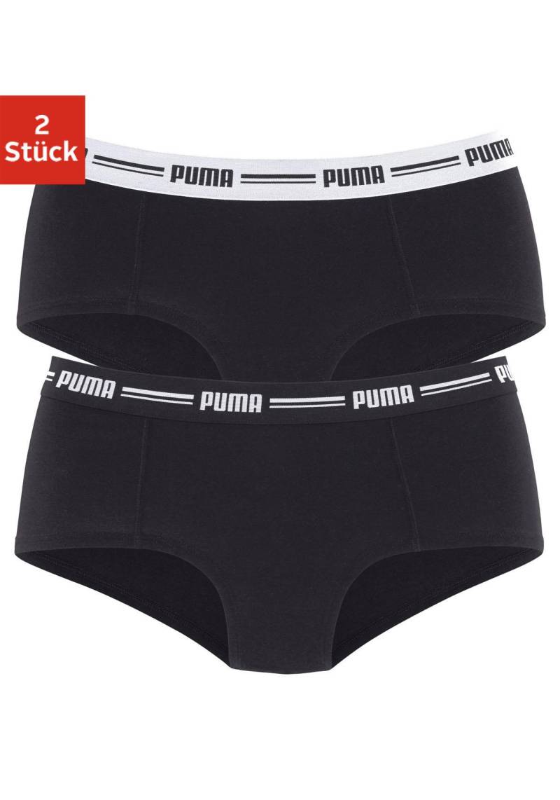 PUMA Panty »PUMA WOMEN MINI SHORT 2P PACK«, (Packung, 2er Pack), mit markantem Logo-Bund von PUMA