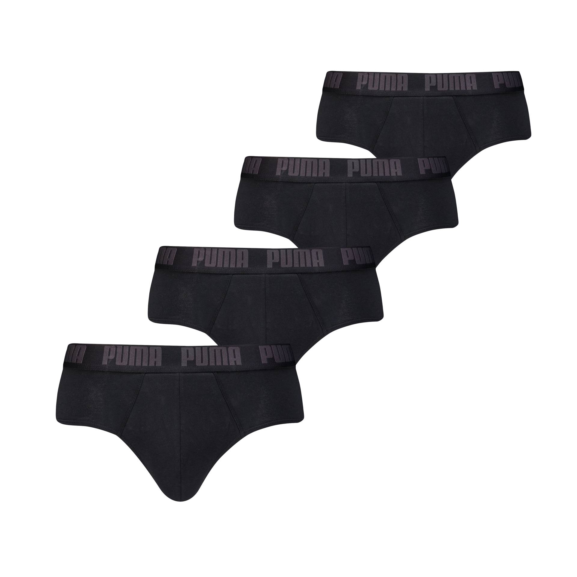 PUMA Slip »PUMA MEN EVERYDAY BRIEF 4P ECOM«, (4er Pack), Komfortabler elastischer Logobund von PUMA