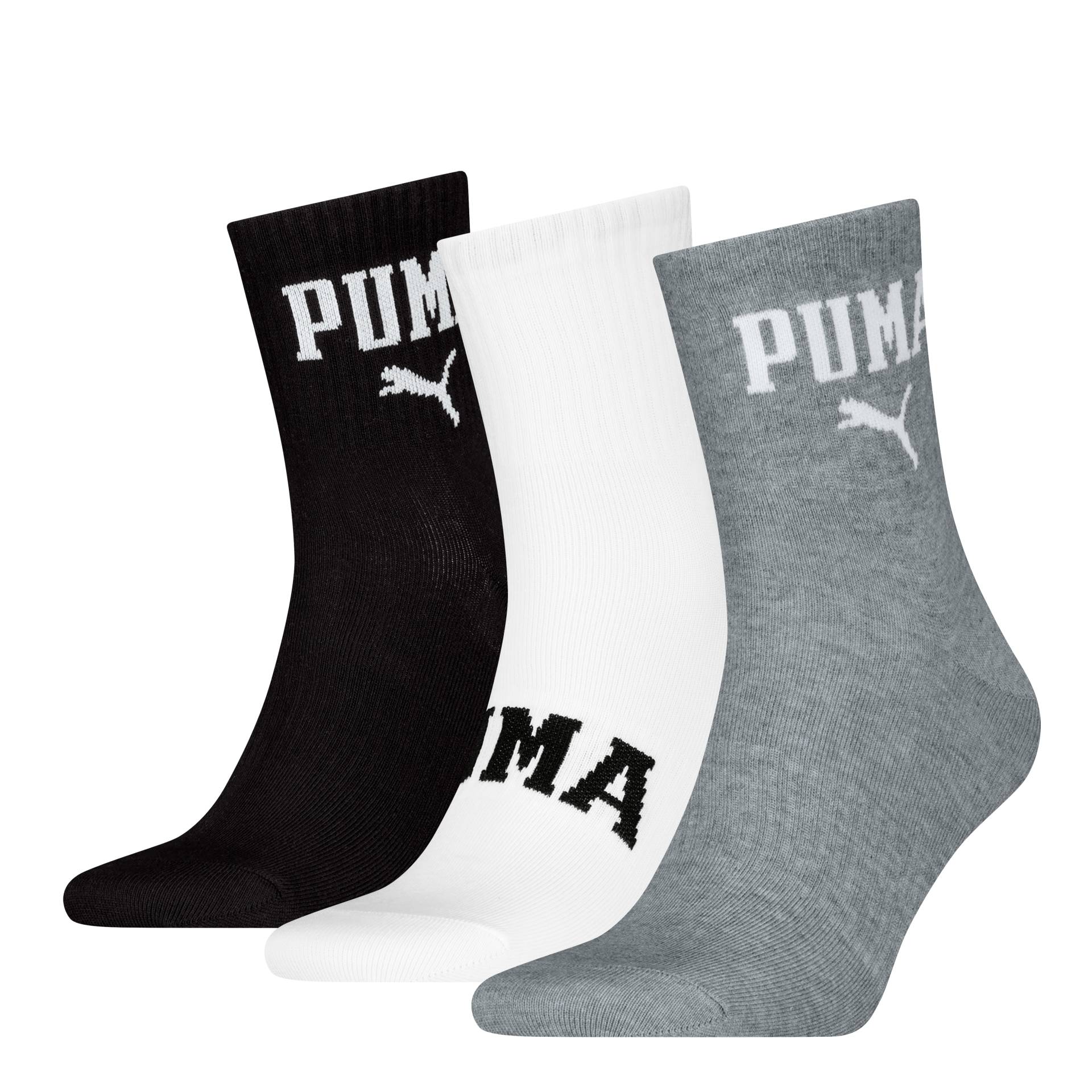 PUMA Socken, (3 Paar, 3er Pack), mit mehreren Logos von PUMA