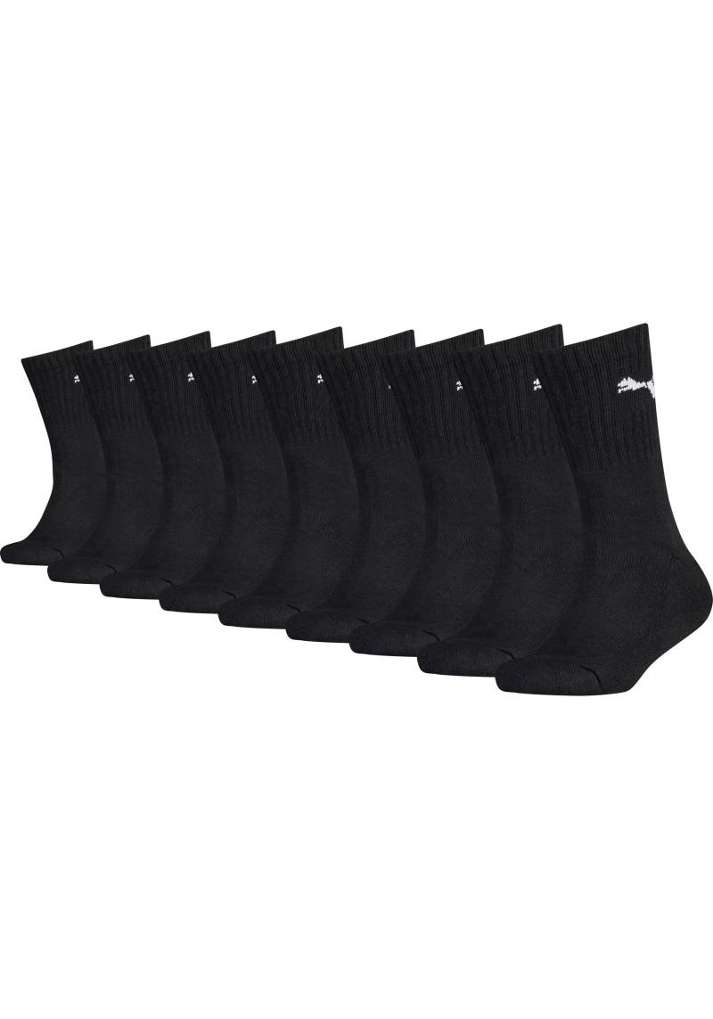 PUMA Socken »JUNIOR CREW SOCK 9P ECOM«, (9 Paar), gepolsterte Sohle für Stossdämpfung und zusätzlichen Komfort von PUMA