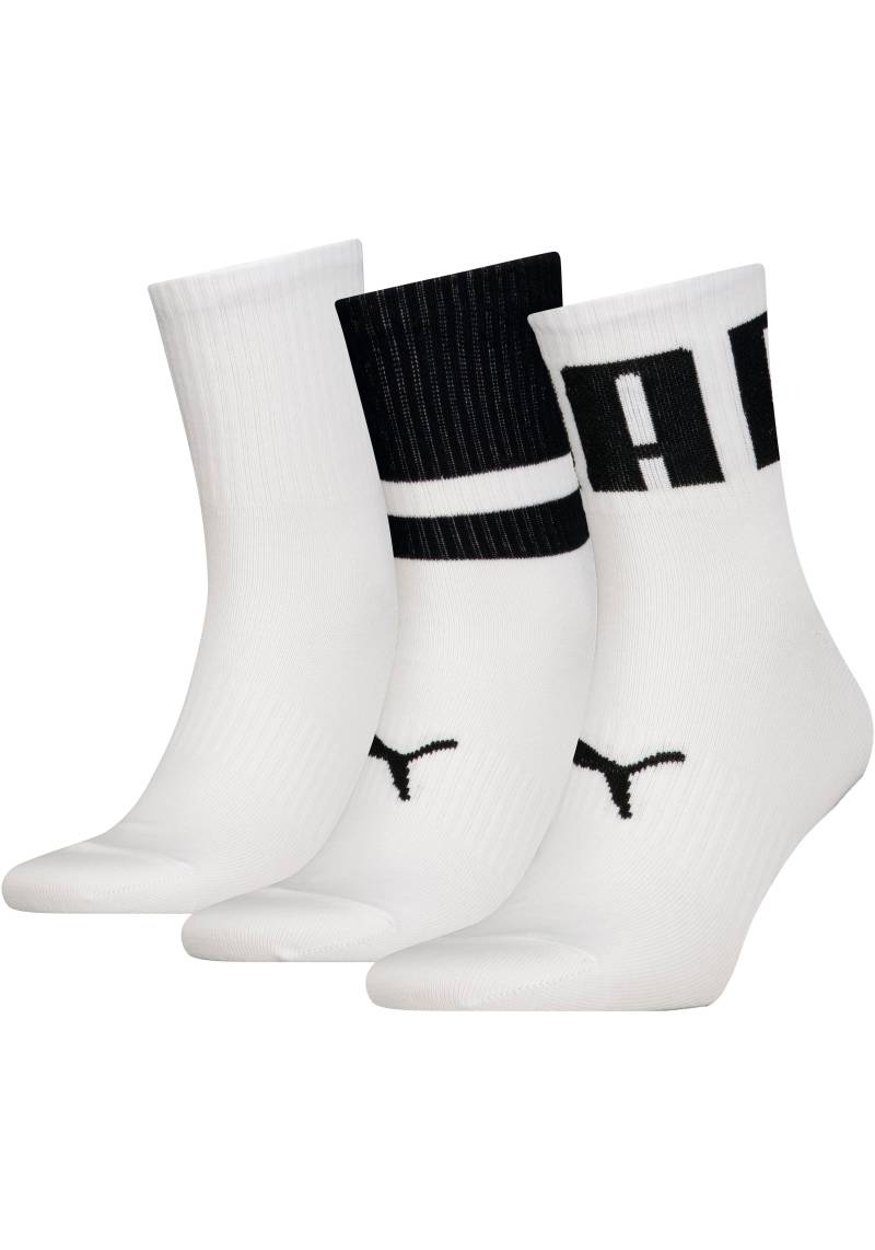 PUMA Socken »Unisex PUMA UNISEX BIG LOGO SHORT CREW«, (Packung, 3er-Pack), mit Logostickerei von PUMA