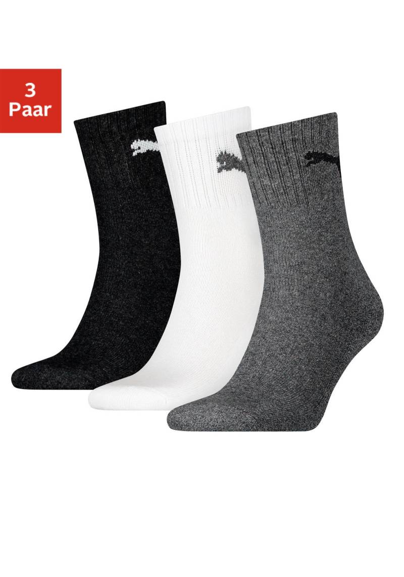 PUMA Sportsocken »short crew«, (3 Paar), mit klassischer Rippe von PUMA