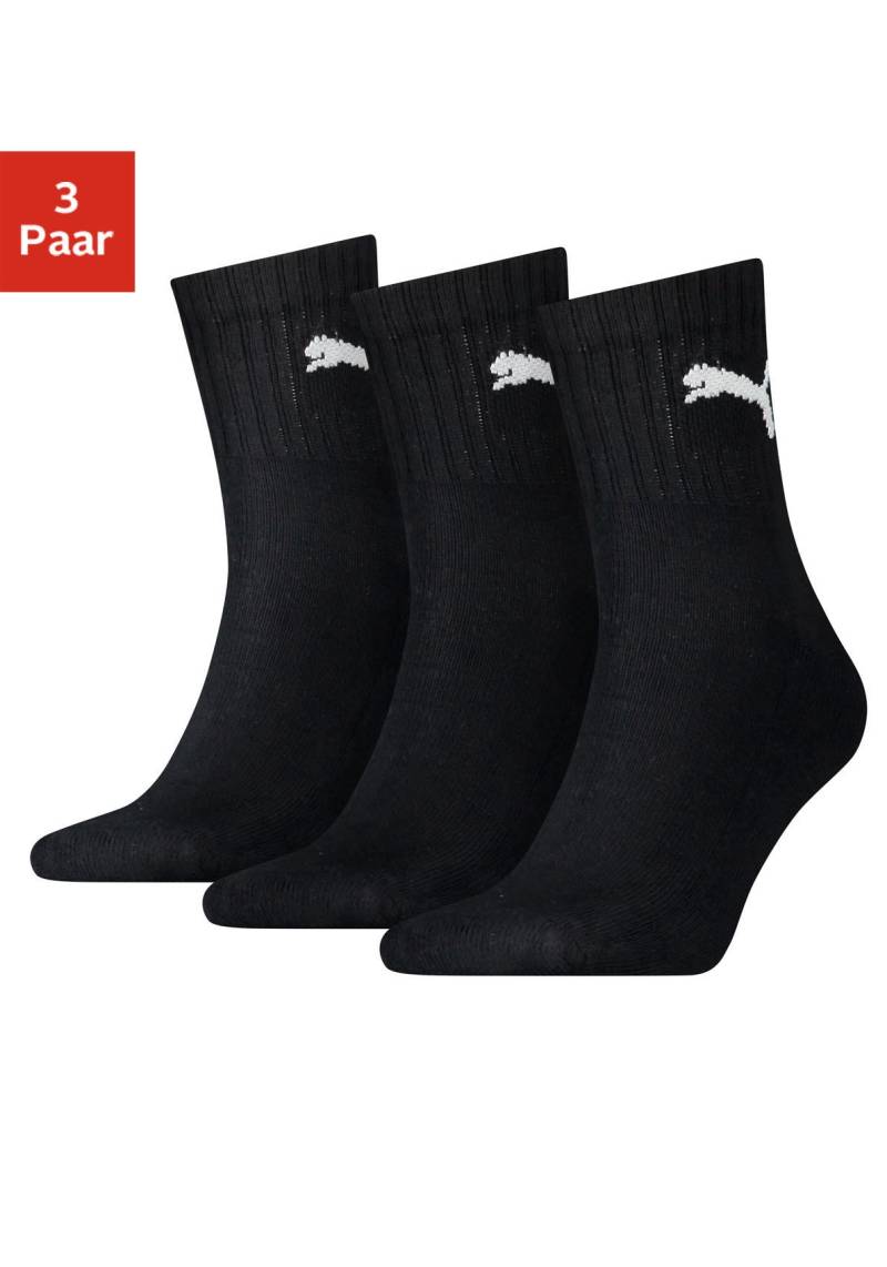 PUMA Sportsocken »short crew«, (3 Paar), mit klassischer Rippe von PUMA