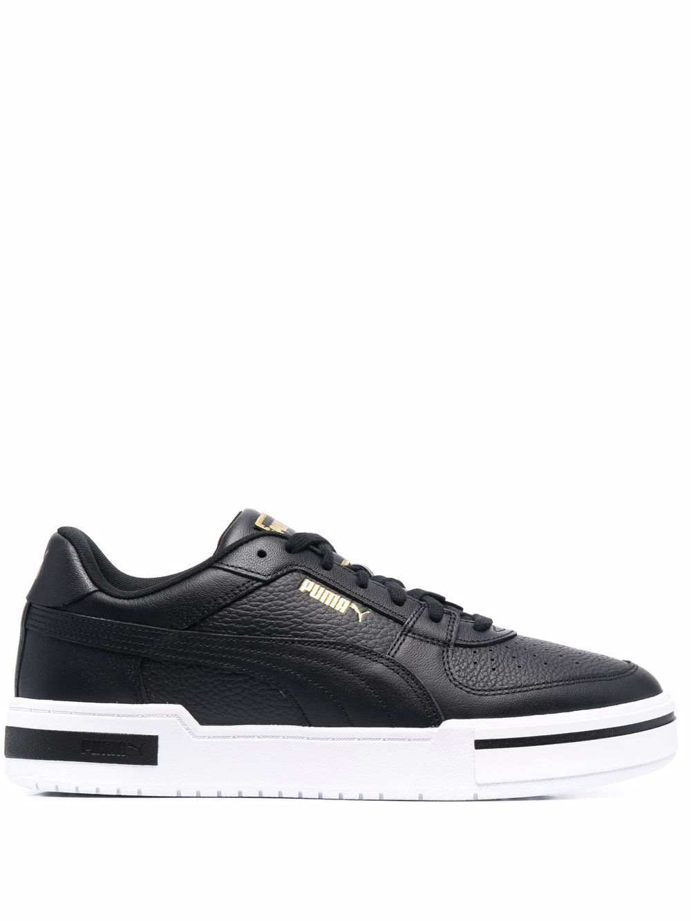 PUMA logo-print low-top leather sneakers - Black von PUMA