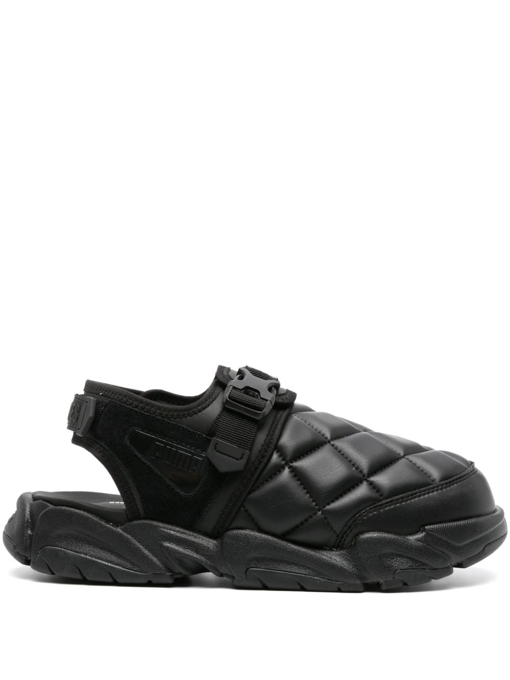 PUMA x Pleasures quilted sandals - Black von PUMA