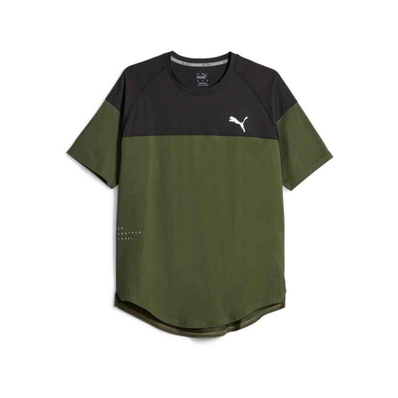 T-shirt, Rundhals, Kurzarm Herren Dunkelgrün XL von PUMA