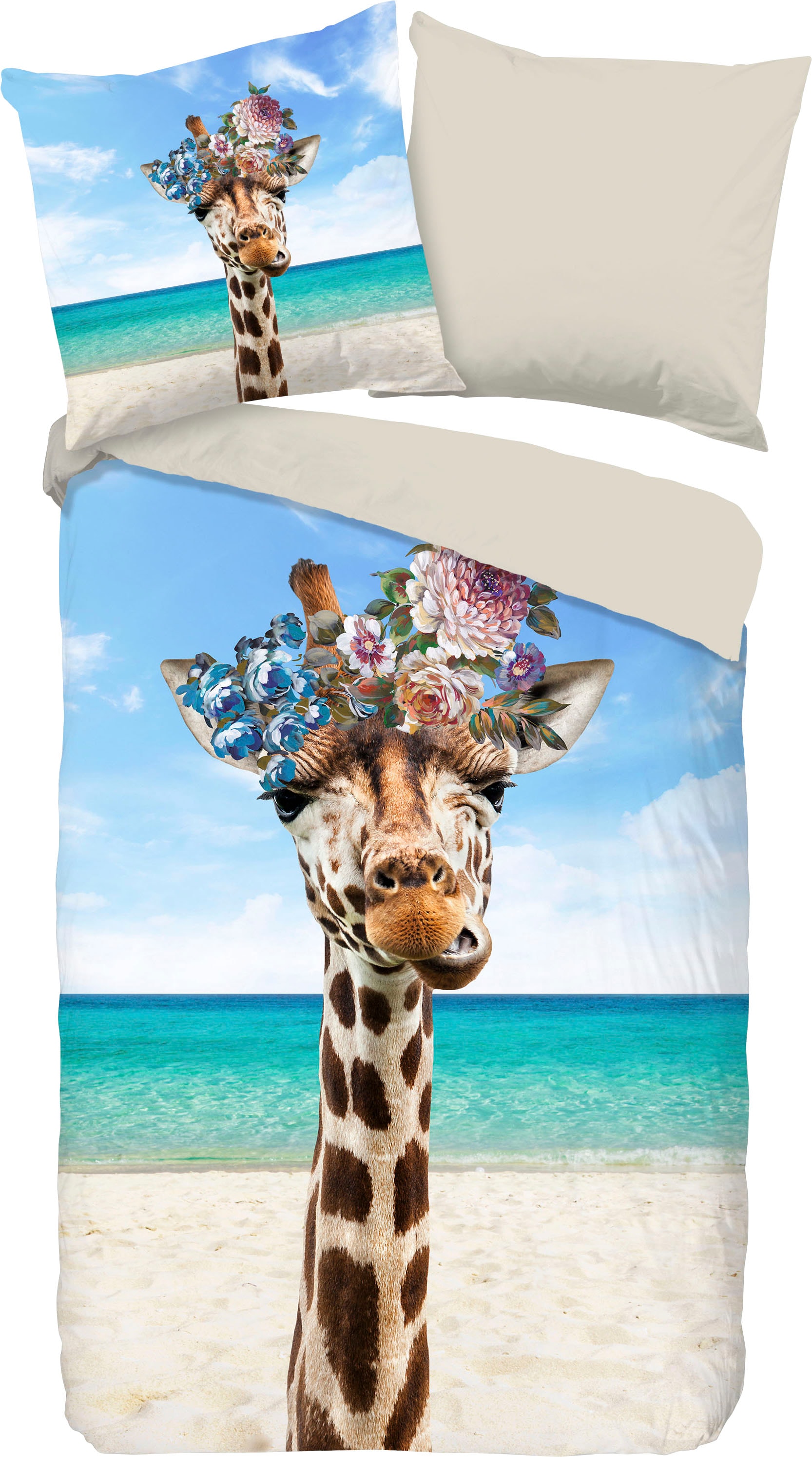 PURE luxury collection Wendebettwäsche »Cool Giraffe«, mit Giraffe von PURE luxury collection